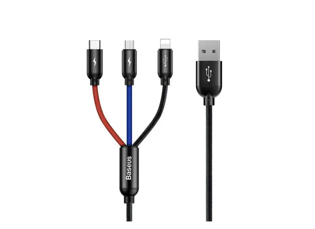 Baseus, USB, Baseus USB ləri, Baseus Three Primary Cable, Baseus Three Primary Cable satışı, USB lərin satışı, Adapter