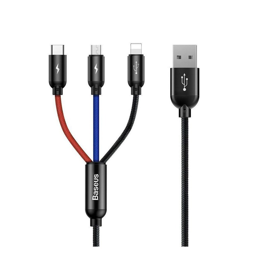 Baseus, USB, Baseus USB ləri, Baseus Three Primary Cable, Baseus Three Primary Cable satışı, USB lərin satışı, Adapter